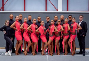 a group of people posing for a photo